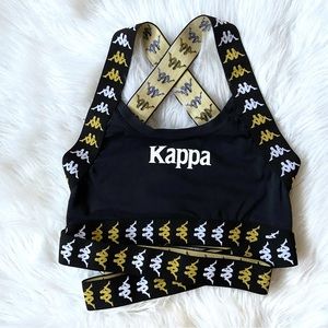 Kappa Black & Yellow 222 Banda Tibey Sports Bra